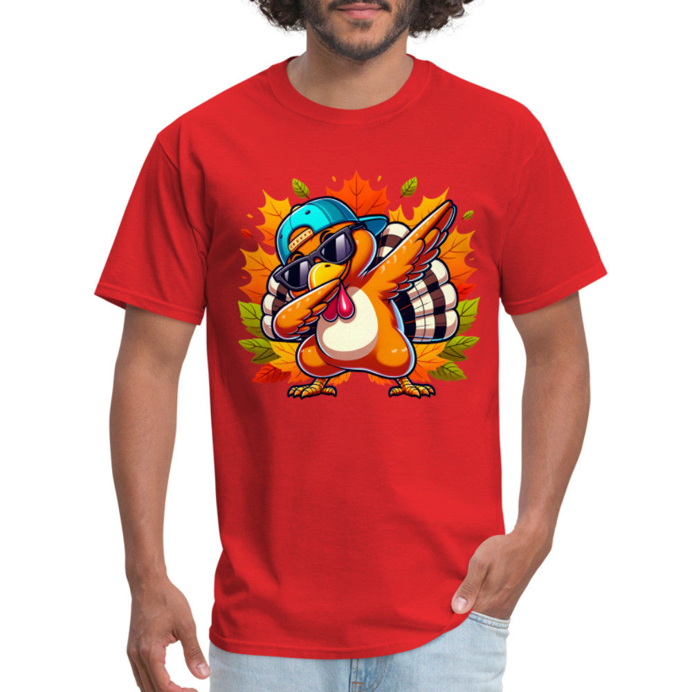 Dabbing Thanksgiving Turkey T-Shirt - red