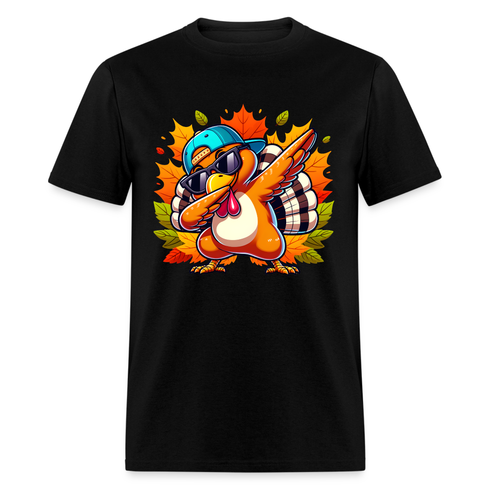 Dabbing Thanksgiving Turkey T-Shirt - black