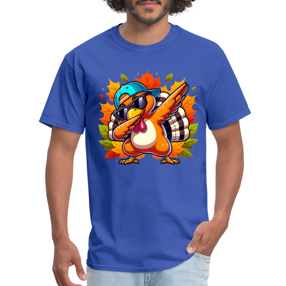 Dabbing Thanksgiving Turkey T-Shirt - royal blue