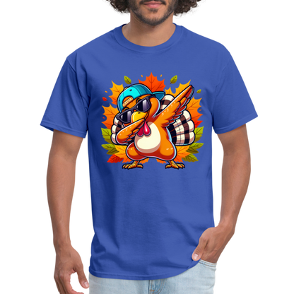 Dabbing Thanksgiving Turkey T-Shirt - royal blue