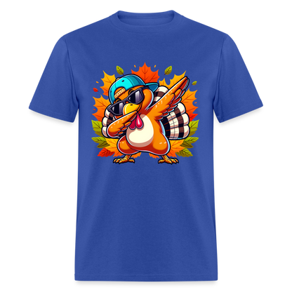 Dabbing Thanksgiving Turkey T-Shirt - royal blue