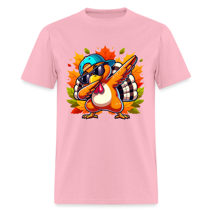 Dabbing Thanksgiving Turkey T-Shirt - pink