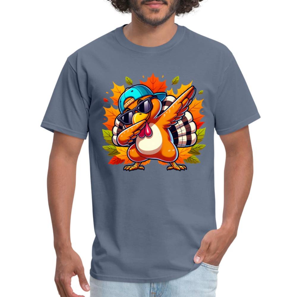 Dabbing Thanksgiving Turkey T-Shirt - denim