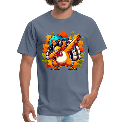 Dabbing Thanksgiving Turkey T-Shirt - denim