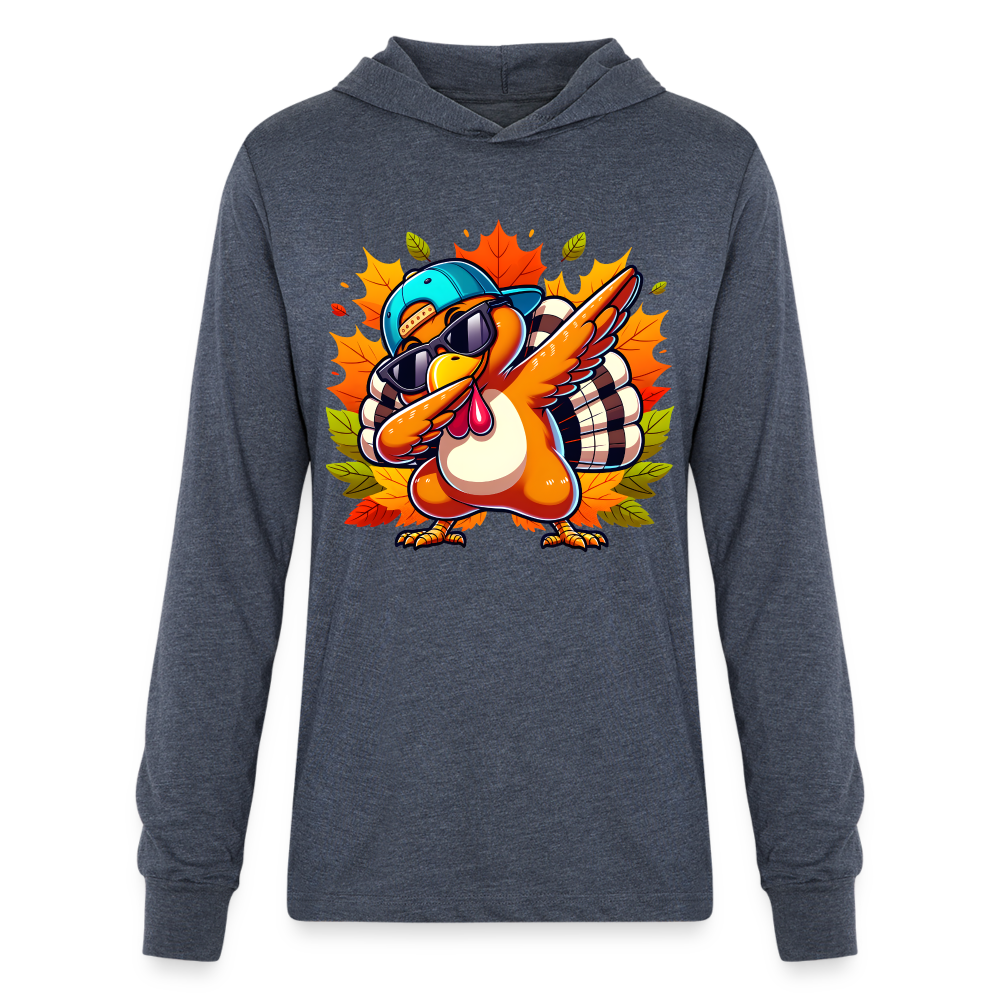 Dabbing Thanksgiving Turkey Hoodie Shirt - heather navy