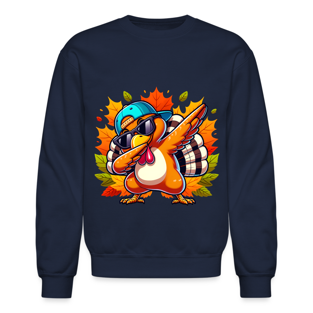 Dabbing Thanksgiving Turkey Sweatshirt - navy