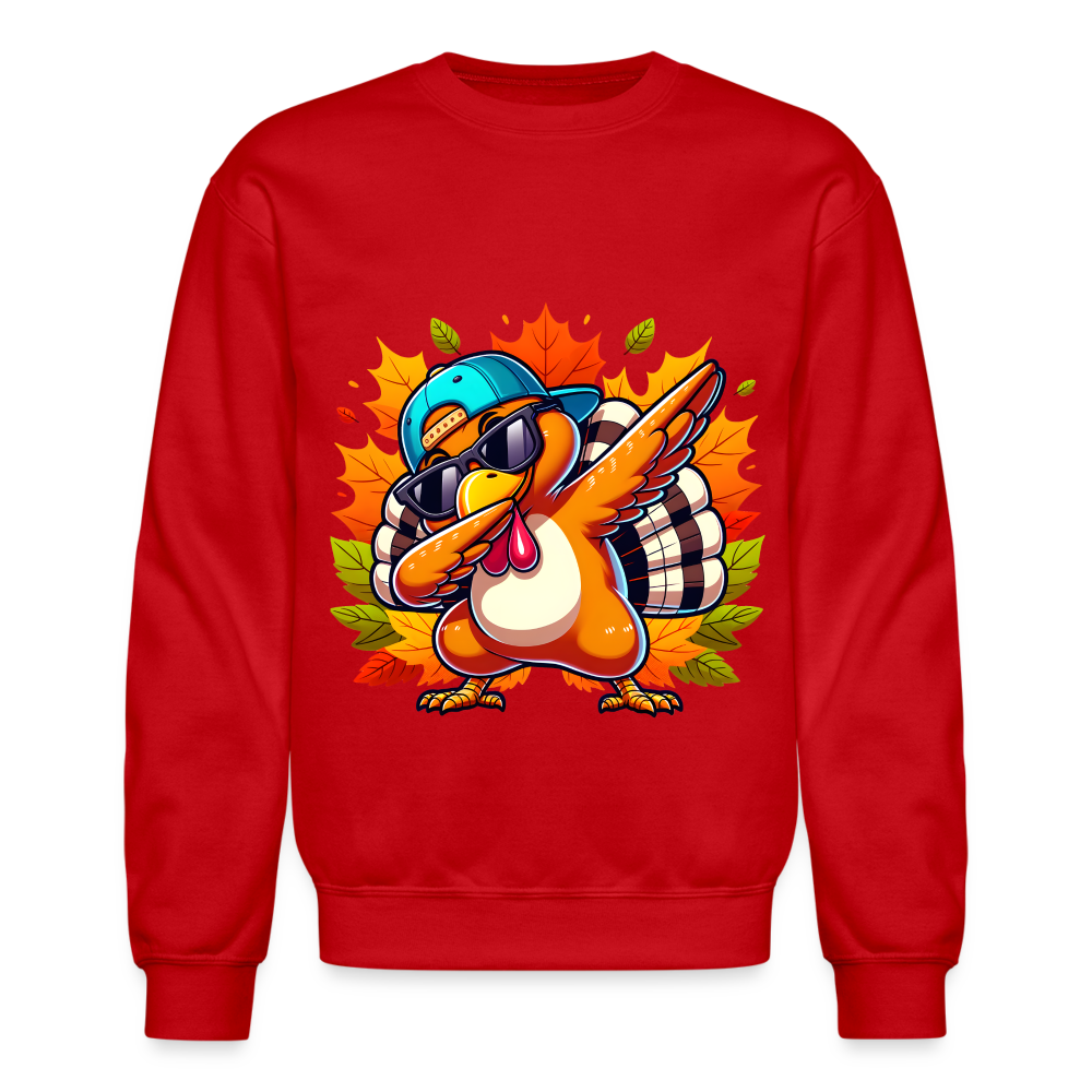Dabbing Thanksgiving Turkey Sweatshirt - red