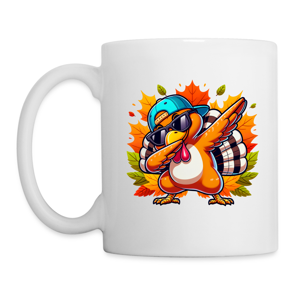 Dabbing Thanksgiving Turkey Mug - white