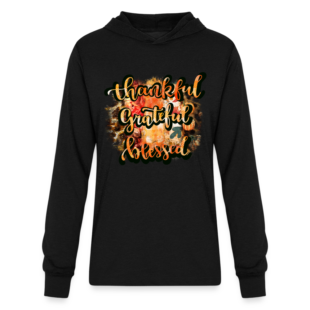 Thankful Grateful Blessed Hoodie Shirt - black