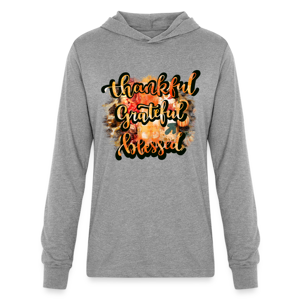 Thankful Grateful Blessed Hoodie Shirt - heather grey