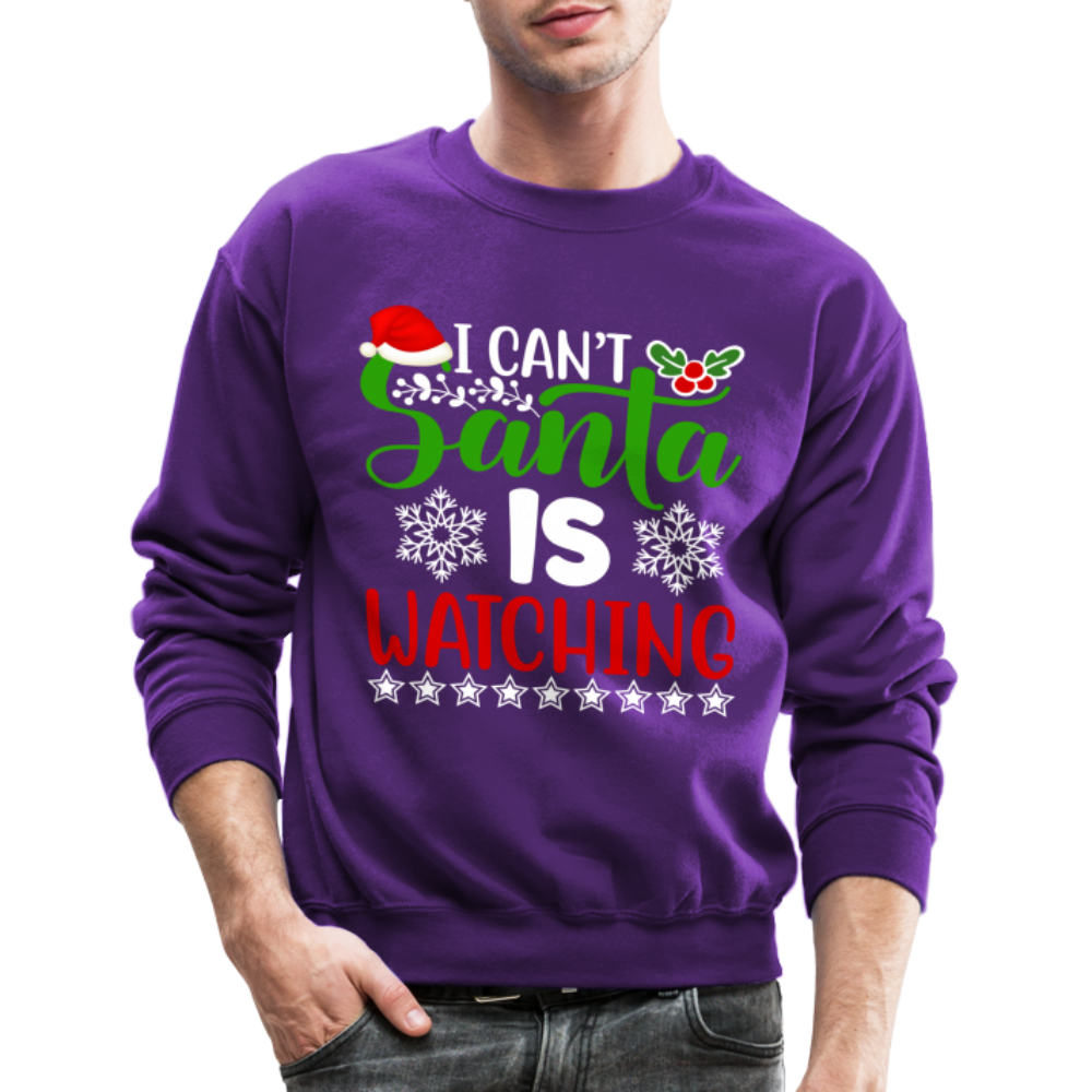 I Can't Santa Is Watching Hoodie Sweatshirt - purple