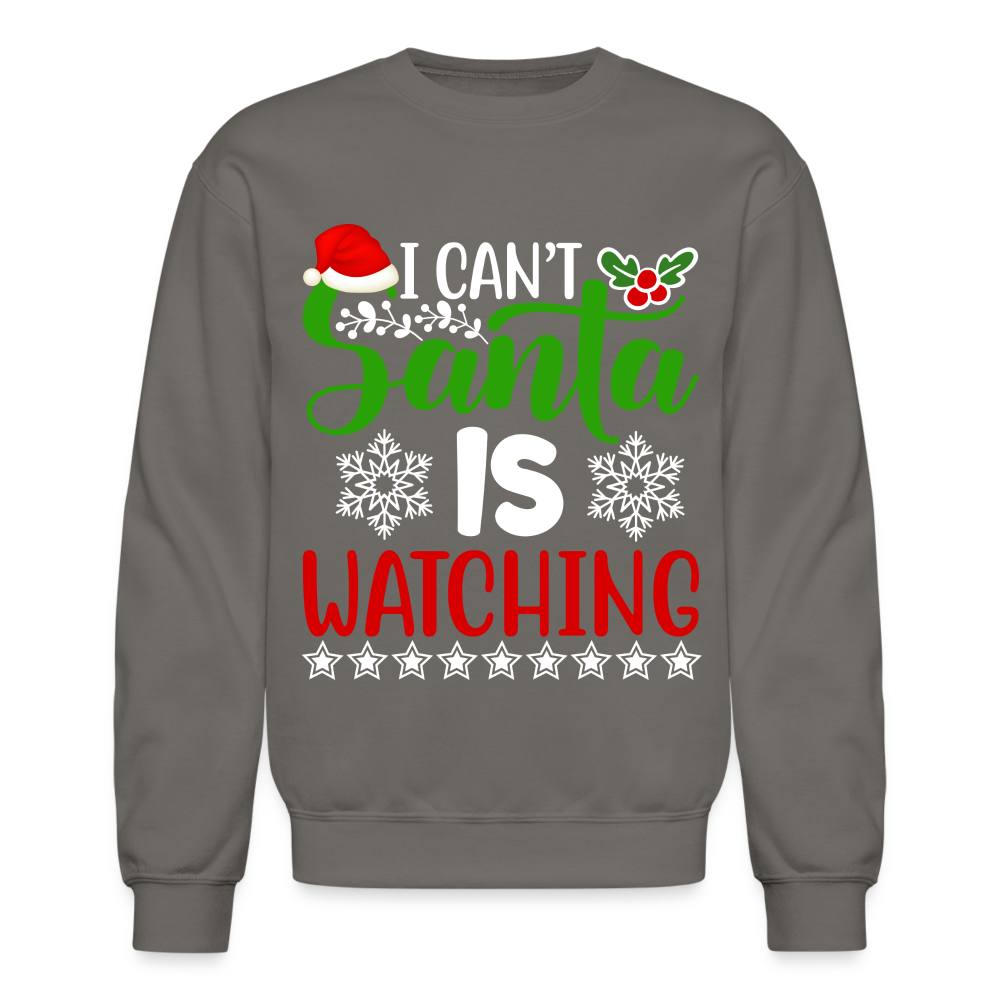 I Can't Santa Is Watching Hoodie Sweatshirt - asphalt gray