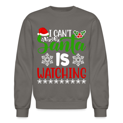 I Can't Santa Is Watching Hoodie Sweatshirt - asphalt gray