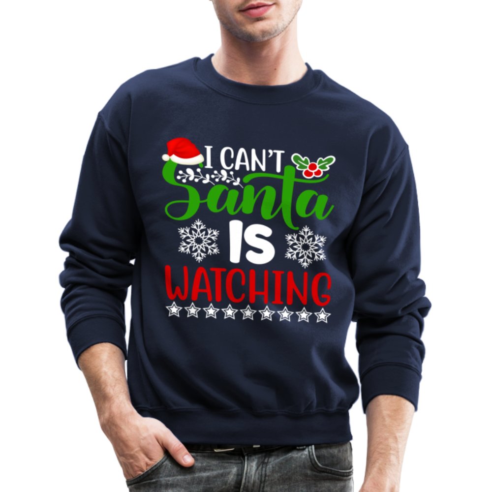 I Can't Santa Is Watching Hoodie Sweatshirt - navy