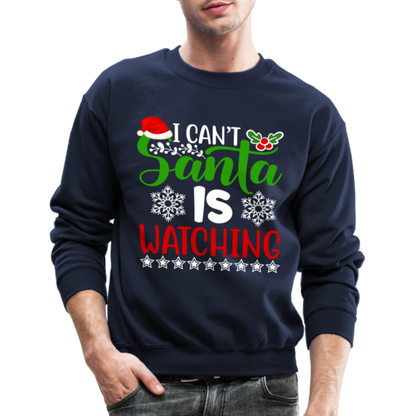 I Can't Santa Is Watching Hoodie Sweatshirt - navy