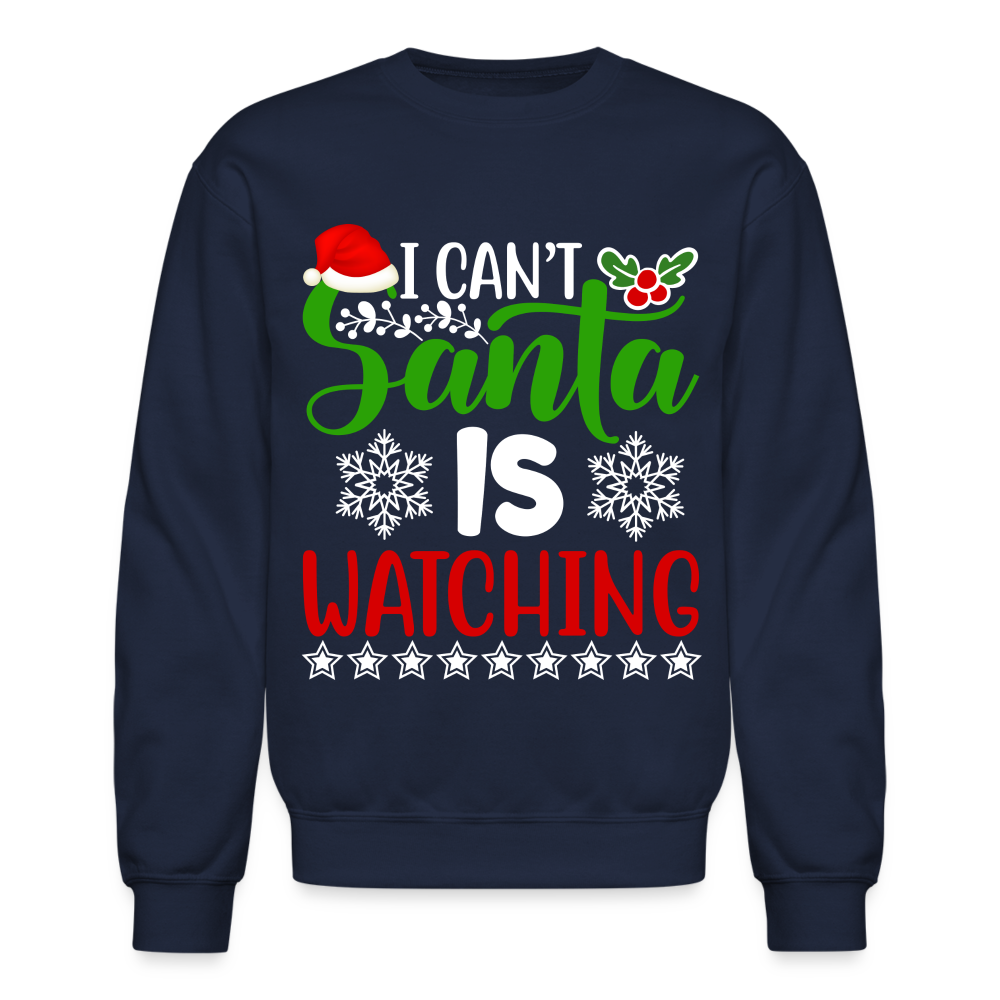 I Can't Santa Is Watching Hoodie Sweatshirt - navy