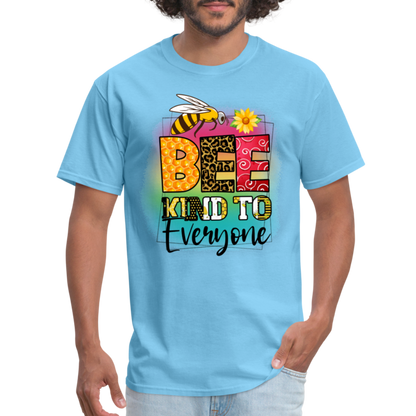 BEE Kind to Everyone T-Shirt - aquatic blue