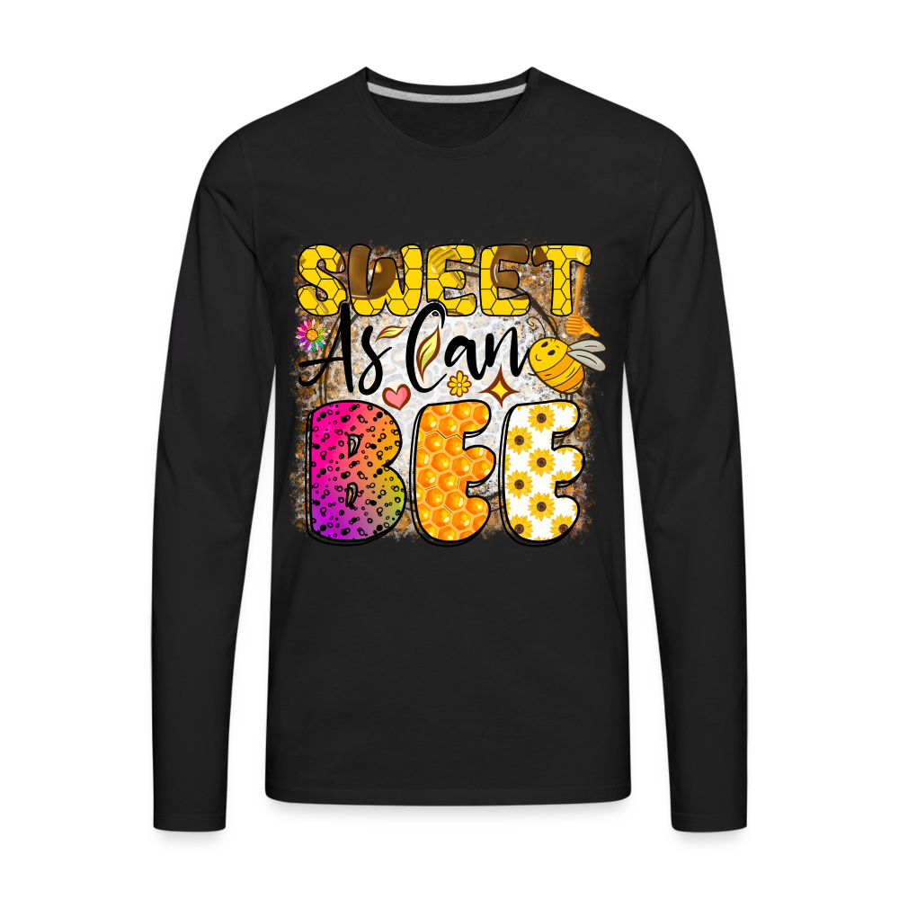 Sweet As Can BEE Men's Premium Long Sleeve T-Shirt - black