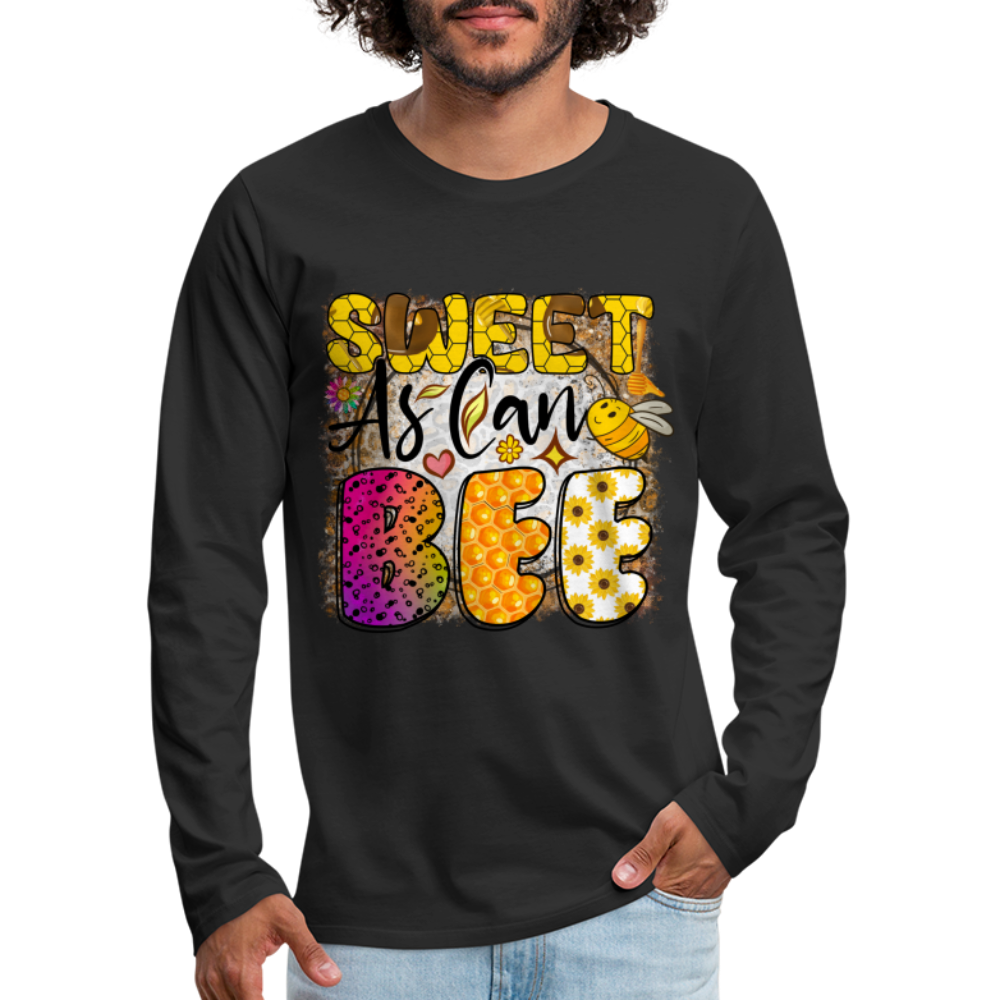 Sweet As Can BEE Men's Premium Long Sleeve T-Shirt - black