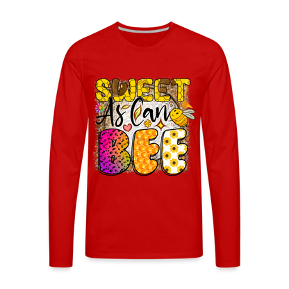 Sweet As Can BEE Men's Premium Long Sleeve T-Shirt - red