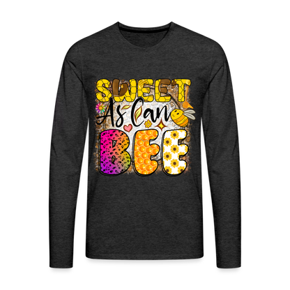 Sweet As Can BEE Men's Premium Long Sleeve T-Shirt - charcoal grey