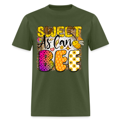 Sweet As Can BEE T-Shirt - military green