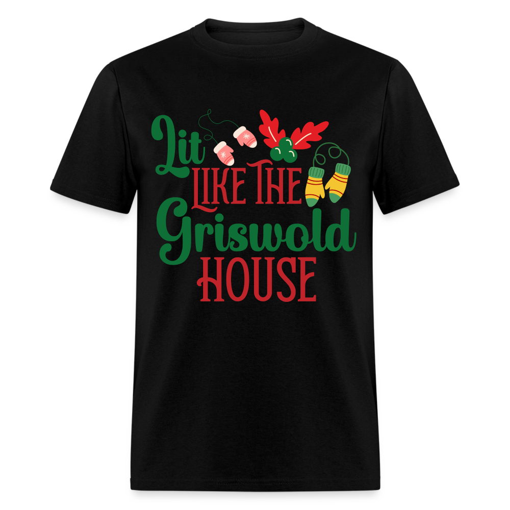 Lit Like The Griswold House T-Shirt - black