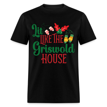 Lit Like The Griswold House T-Shirt - black