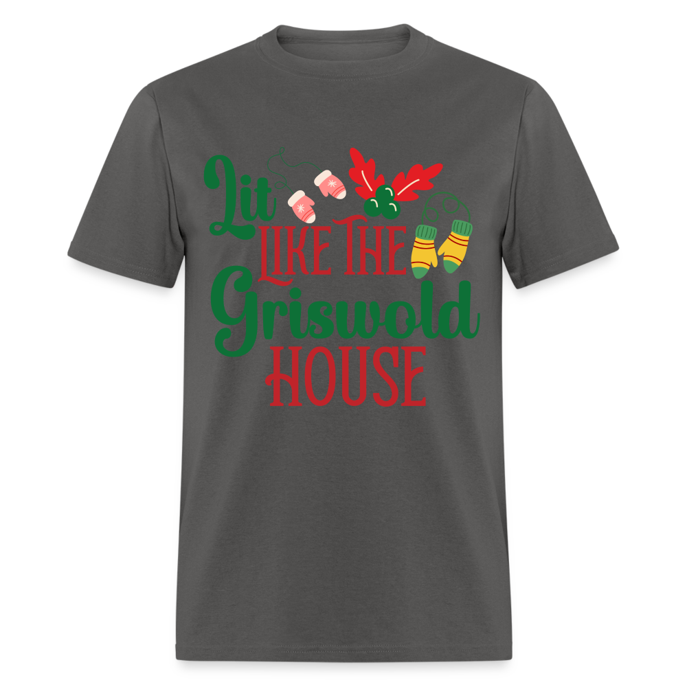 Lit Like The Griswold House T-Shirt - charcoal