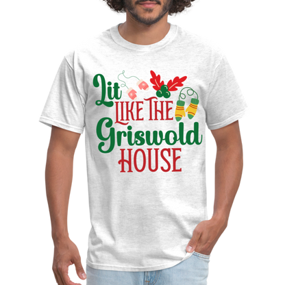 Lit Like The Griswold House T-Shirt - light heather gray