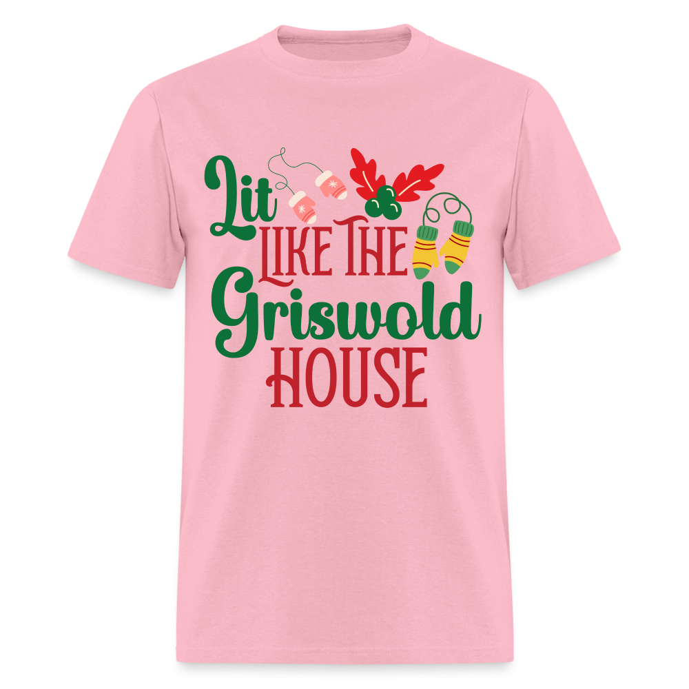Lit Like The Griswold House T-Shirt - pink