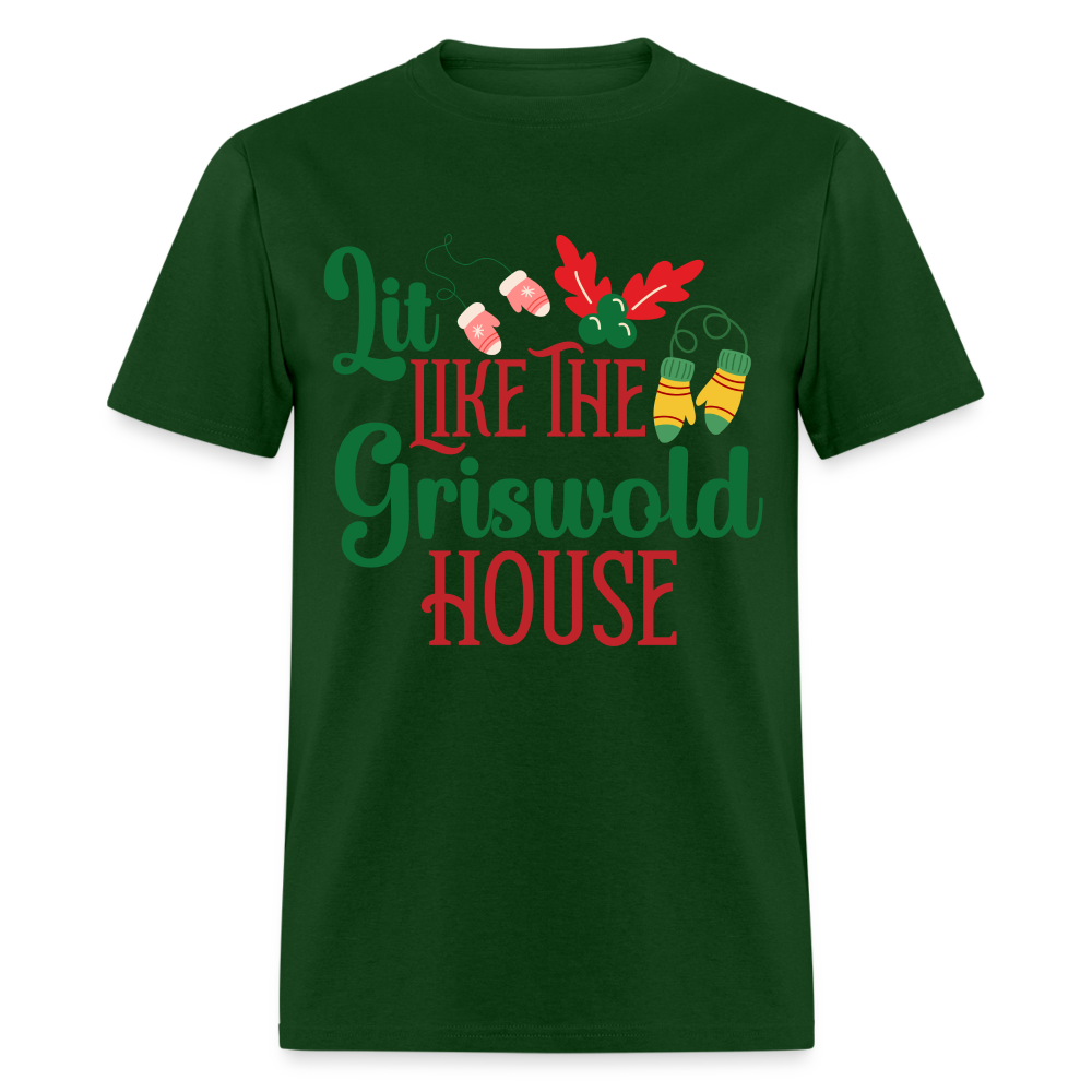 Lit Like The Griswold House T-Shirt - forest green