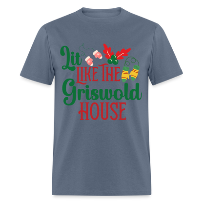 Lit Like The Griswold House T-Shirt - denim