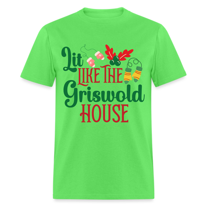 Lit Like The Griswold House T-Shirt - kiwi