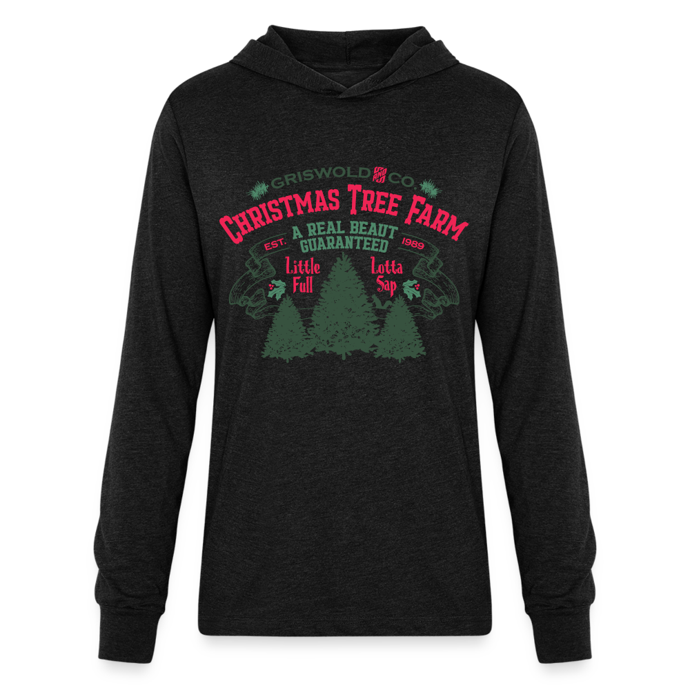 Unisex Long Sleeve Hoodie Shirt - heather black