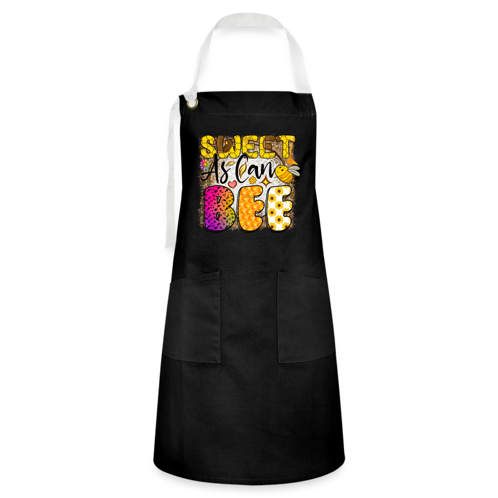 Sweet As Can BEE - Artisan Apron - black/white