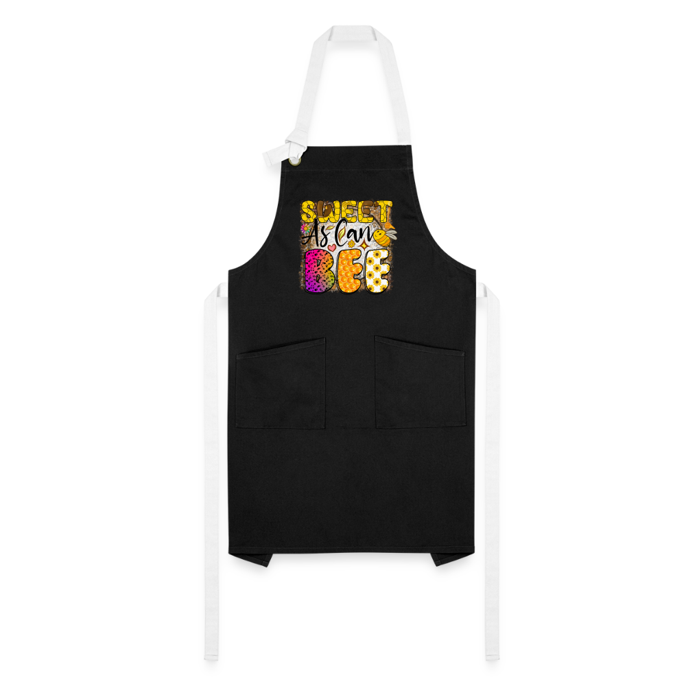 Sweet As Can BEE - Artisan Apron - black/white
