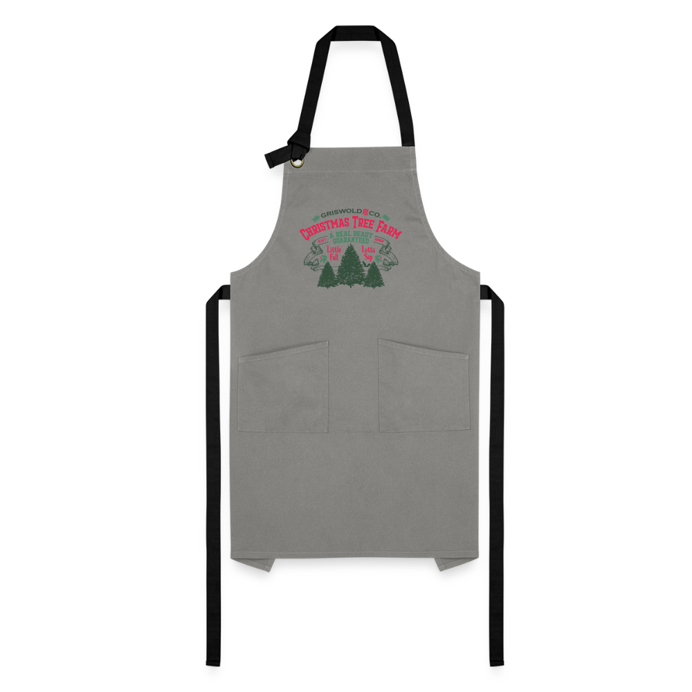 Griswold Christmas Tree Farm Artisan Apron - gray/black