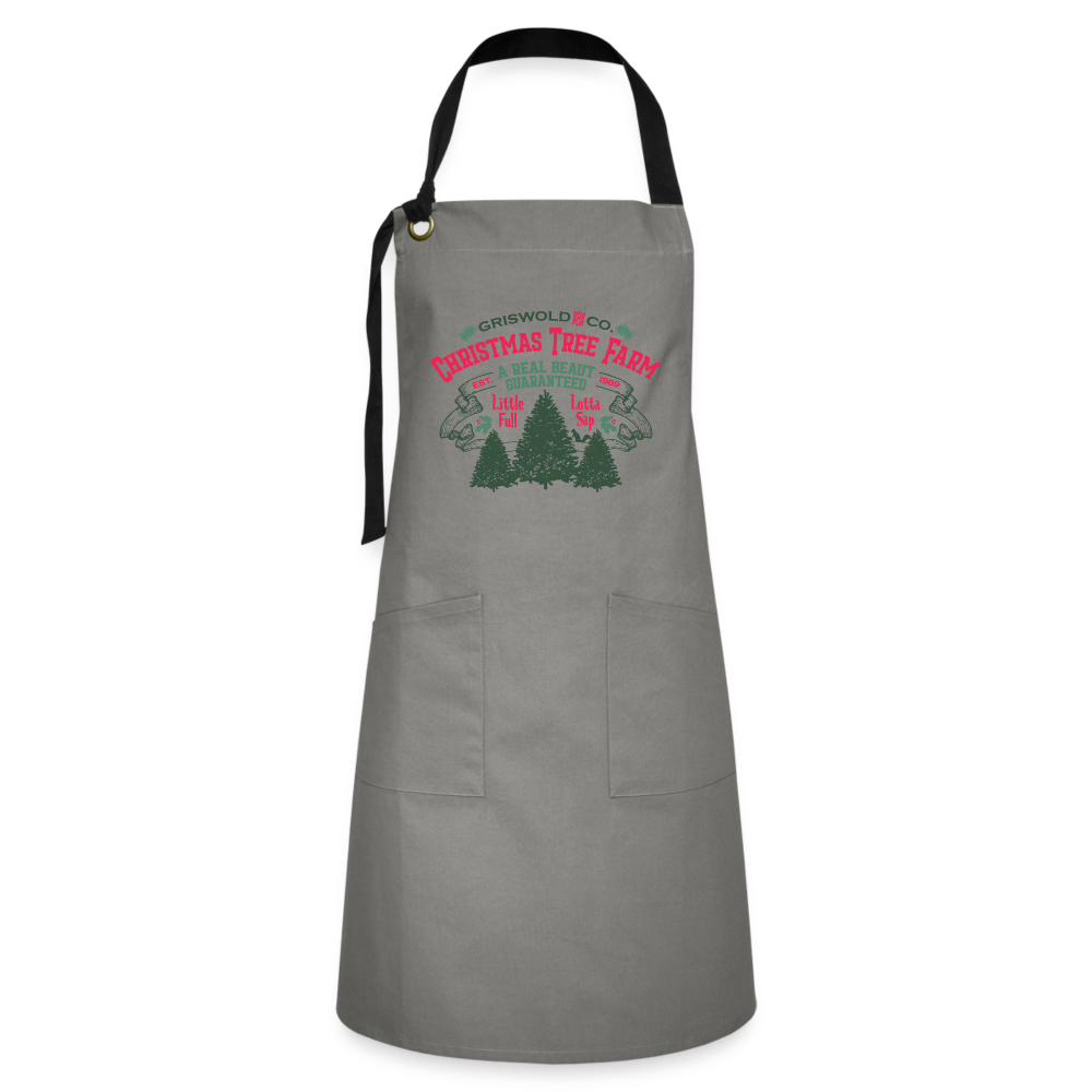 Griswold Christmas Tree Farm Artisan Apron - gray/black