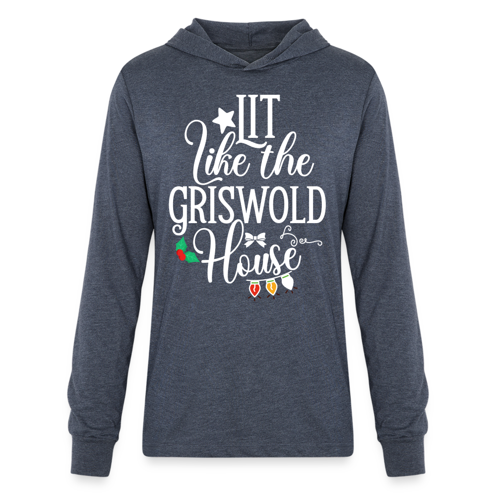 Lit Like The Griswold House Hoodie Shirt - heather navy