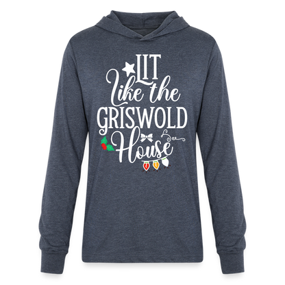 Lit Like The Griswold House Hoodie Shirt - heather navy