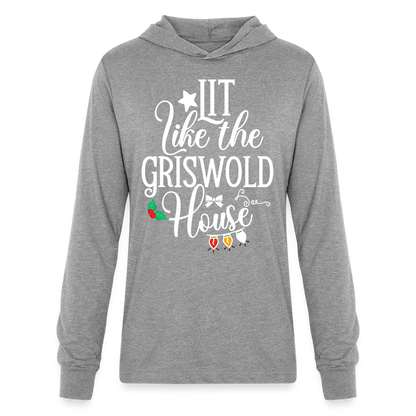 Lit Like The Griswold House Hoodie Shirt - heather grey