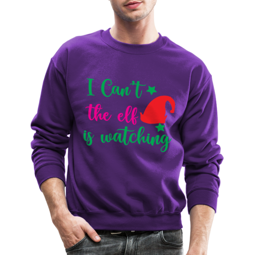 I Can't The Elf Is Watching - Sweatshirt - purple