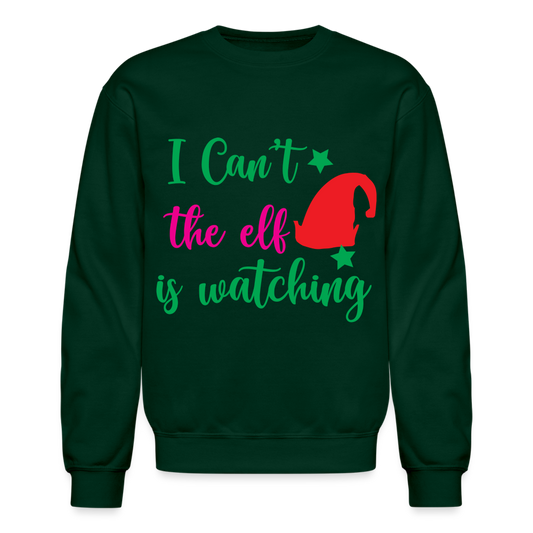 I Can't The Elf Is Watching - Sweatshirt - forest green