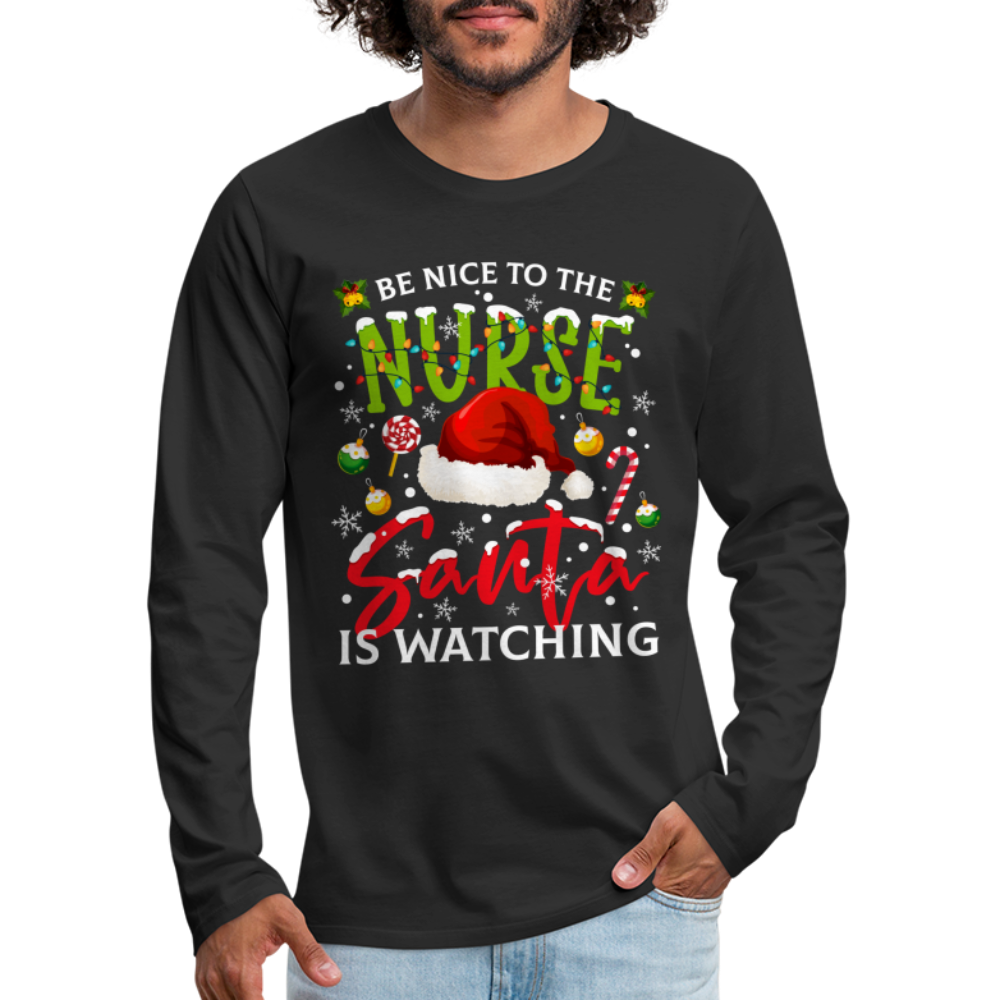 Men's Premium Long Sleeve T-Shirt - black