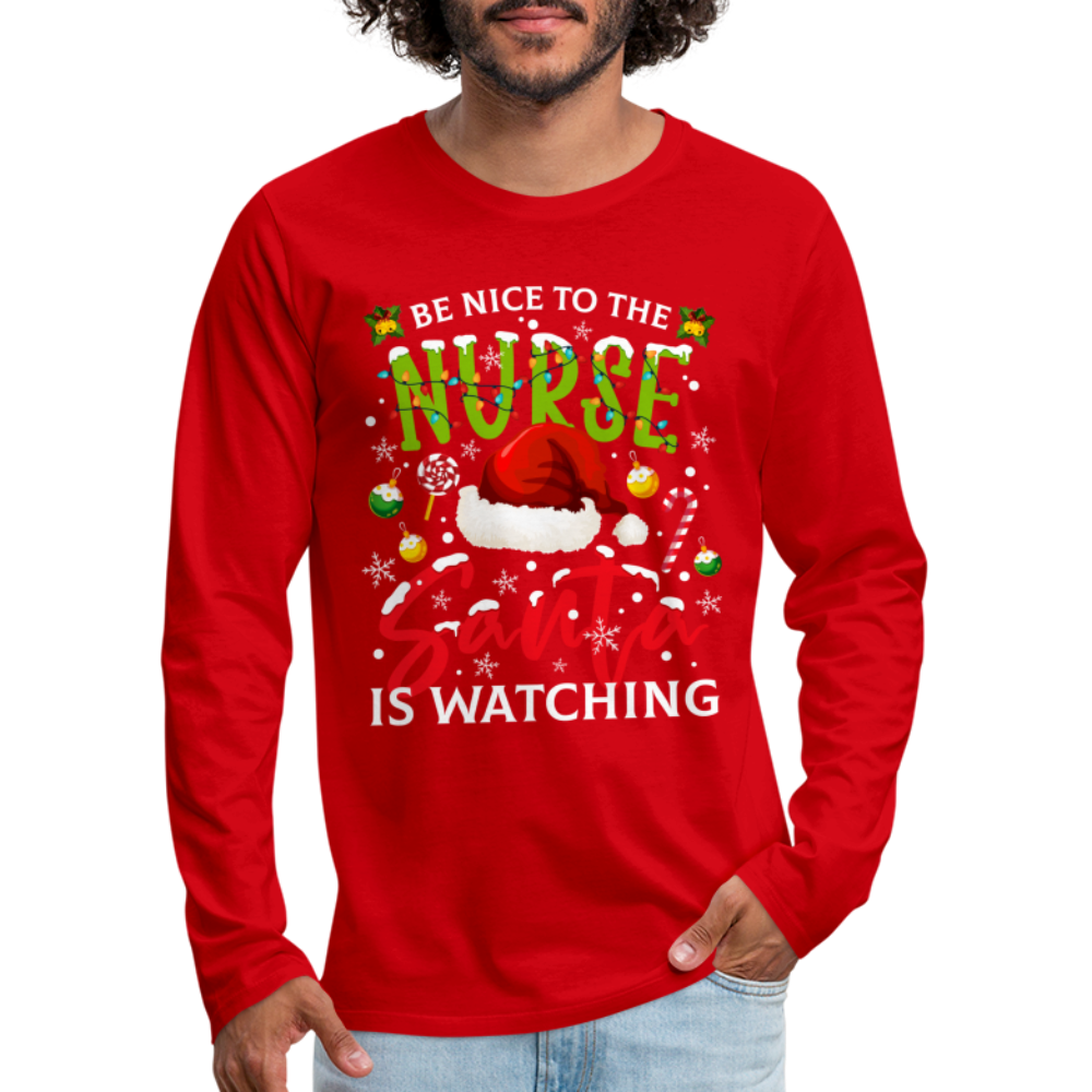 Men's Premium Long Sleeve T-Shirt - red