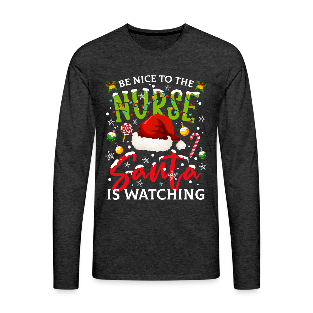 Men's Premium Long Sleeve T-Shirt - charcoal grey