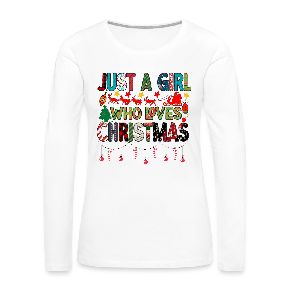 Women's Premium Long Sleeve T-Shirt - white