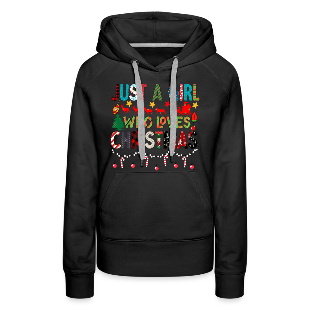 Just a Girl Who Loves Christmas Premium Hoodie - black