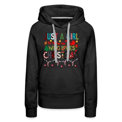 Just a Girl Who Loves Christmas Premium Hoodie - black